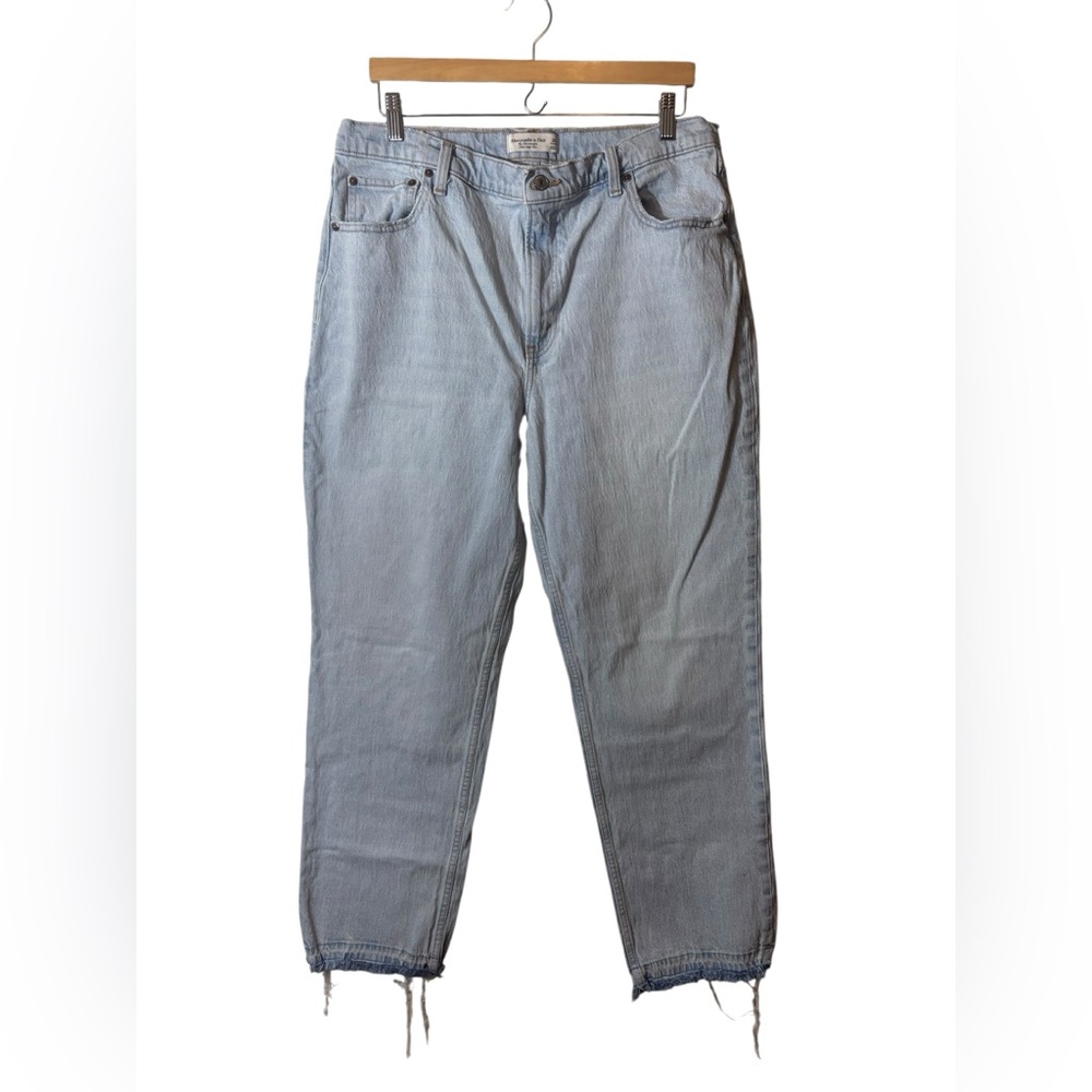 ABERCROMBIE & FITCH | 90s straight ultra high rise denim blue jeans 33 regular